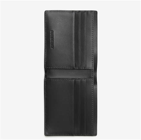 burberry check bifold wallet in charcoal|Burberry Limited.